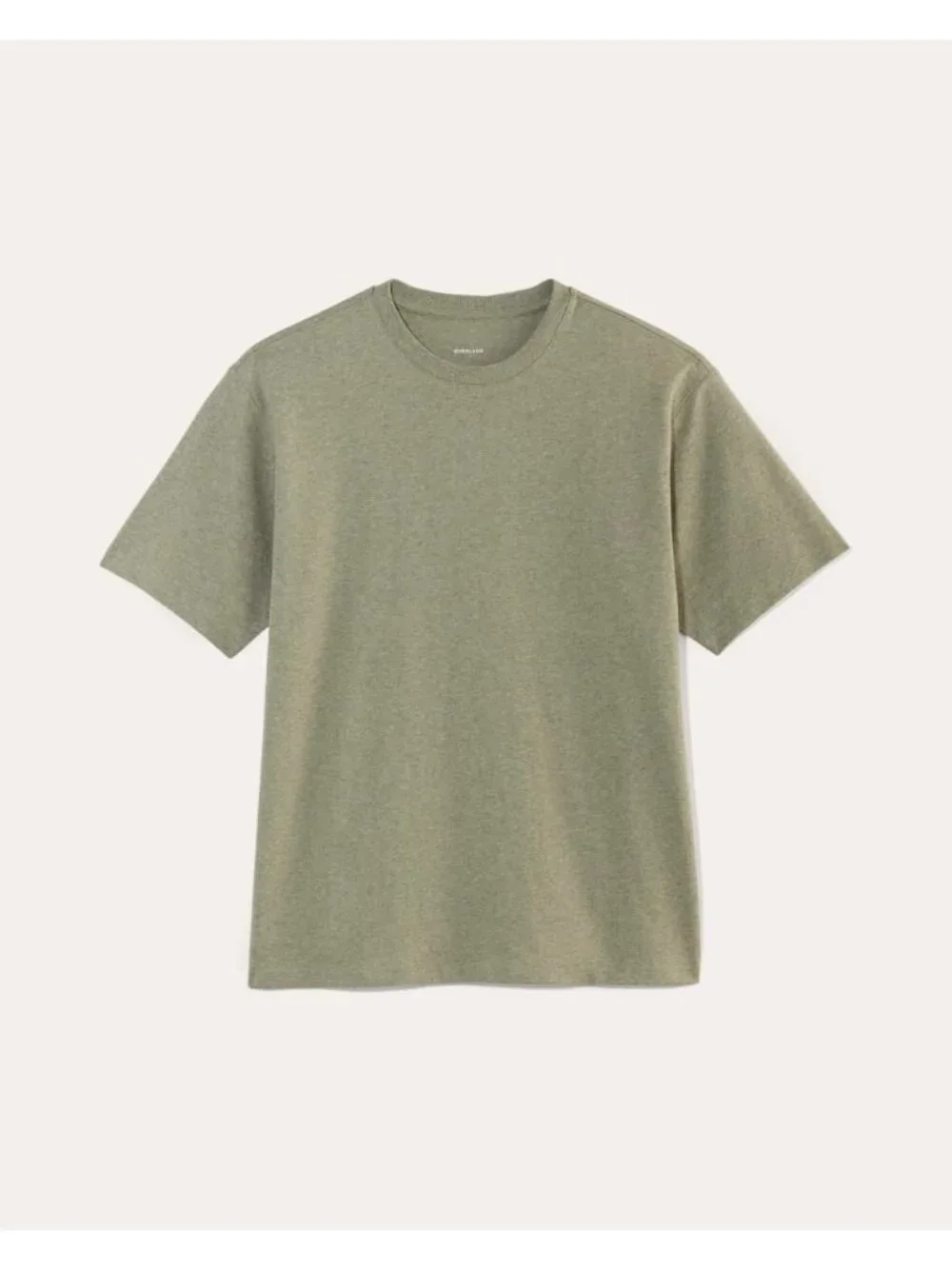 Everlane The Premium-Weight Crew in Heather Sage Green Large New Mens Tee Tshirt - Picture 8 of 12